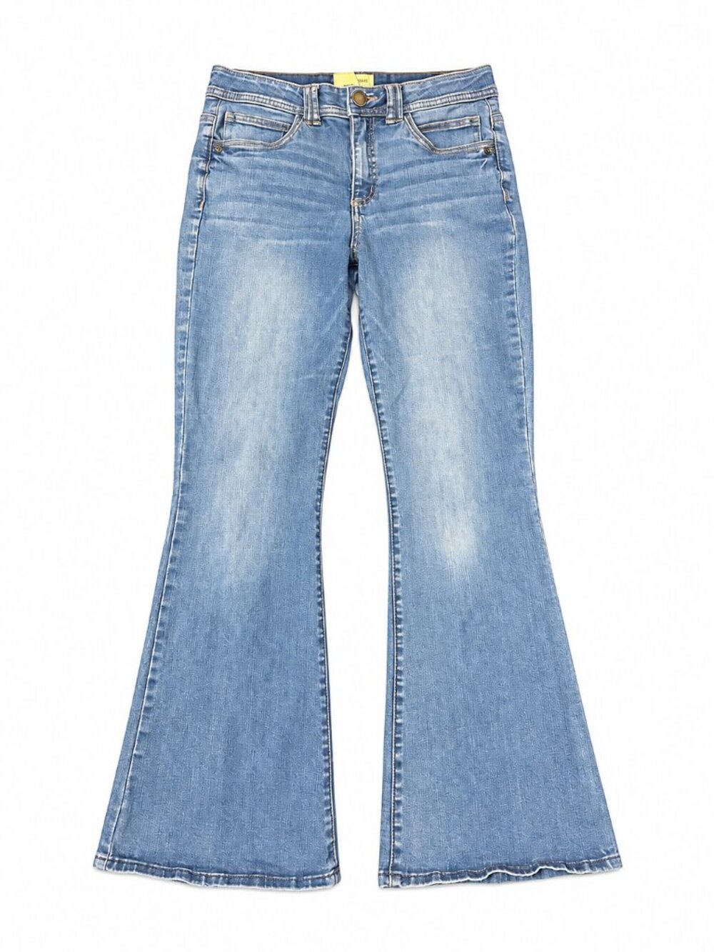 Democracy Ab Technology Women’s Size 10 Flare Jeans Stretch Light Wash Blue 31”